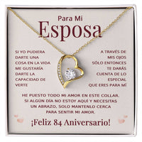 Load image into Gallery viewer, Regalo 84 Aniversario para Esposa - Collar Amor Eterno - To My Wife Necklace in Spanish
