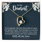 To My Dearest Necklace for Wife, Girlfriend Gift for Anniversary Gift for Christmas Gift for Partner