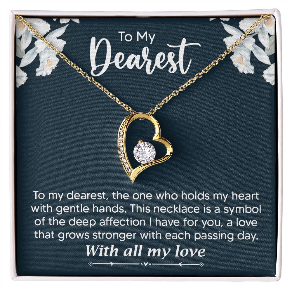 To My Dearest Necklace for Wife, Girlfriend Gift for Anniversary Gift for Christmas Gift for Partner