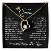 Load image into Gallery viewer, To My Queen Love Heart Necklace - Girlfriend Necklace from Boyfriend
