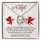 To My Angel Necklace With All My Love Valentines Day Gift with Cupid Wedding Anniversary Jewelry for Wife Christmas Gifts for Her
