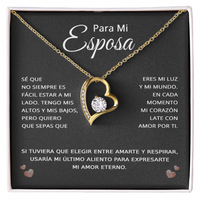 Load image into Gallery viewer, A Mi Esposa Collar Corazón Para Siempre - Regalo Para Esposa De Esposo - Heart Necklace Gift For Her
