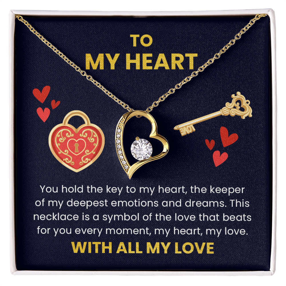 Anniversary Necklace for Wife Christmas Gifts To My Heart Necklace Sentimental Gift for Girlfriend