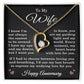 Wife Anniversary Necklace for Wife from Husband To My Wife Happy Anniversary Jewelry for Her Women Forever Love Pendant