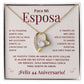 Regalo 44 Aniversario para Esposa - Collar Amor Eterno - To My Wife Necklace in Spanish