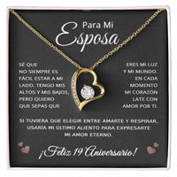 Load image into Gallery viewer, 19 Anos de Aniversario Para Mi Esposa - 19 Year Aniversario Gift for Her
