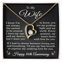 Load image into Gallery viewer, 86th Anniversary Gift for Wife – Necklace with Heartfelt Message Card
