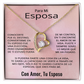 Para Mi Esposa En Espanol Novia Pareja Amor Aniversario Cumpleaños Celebración Collar Pendiente To My Wife Necklace in Spanish Anniversary Valentines Day Jewelry