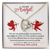 Load image into Gallery viewer, To My Angel Necklace - Valentines Day Jewelry with Cupid - Wedding Anniversary Jewelry for Wife Christmas Birthday
