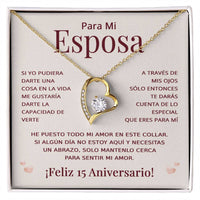 Load image into Gallery viewer, Regalo 15 Aniversario para Esposa - Collar Amor Eterno - To My Wife Necklace in Spanish
