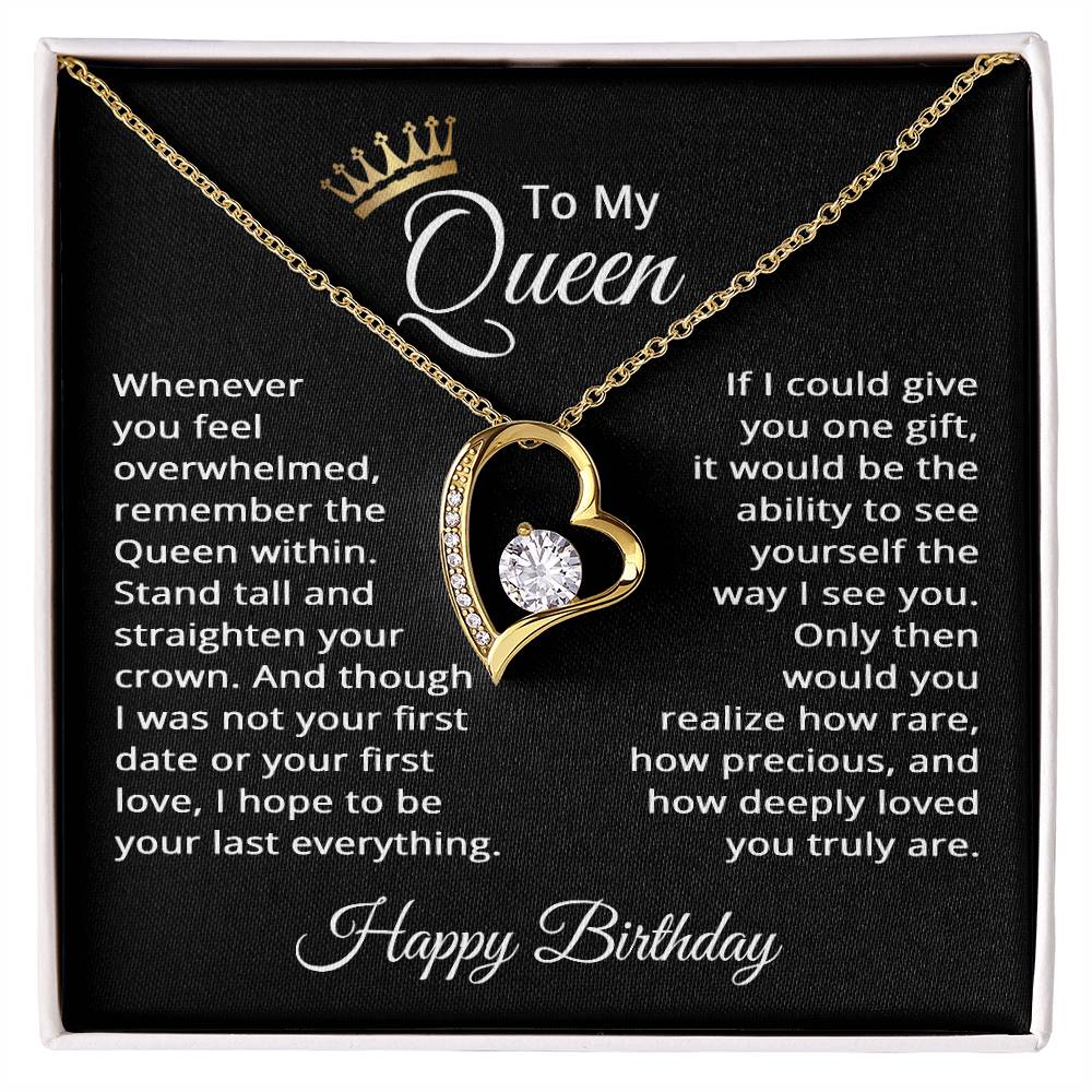 Birthday Gifts for Wife - Birthday Gifts for Girlfriend - To My Queen Necklace