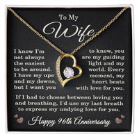 Load image into Gallery viewer, 96th Anniversary Gift for Wife – Necklace with Heartfelt Message Card
