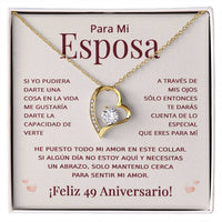 Load image into Gallery viewer, Regalo 49 Aniversario para Esposa - Collar Amor Eterno - To My Wife Necklace in Spanish
