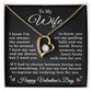 Wife Valentine's Day Necklace for Wife from Husband To My Wife Happy Valentines Day Jewelry for Her Women Forever Love Pendant