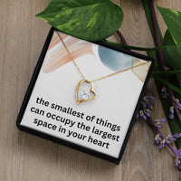 Load image into Gallery viewer, New Mom Necklace – Expecting Mom Gift for Mother’s Day or Christmas – The Smallest Things Fill the Biggest Space in Your Heart ShineOn Fulfillment
