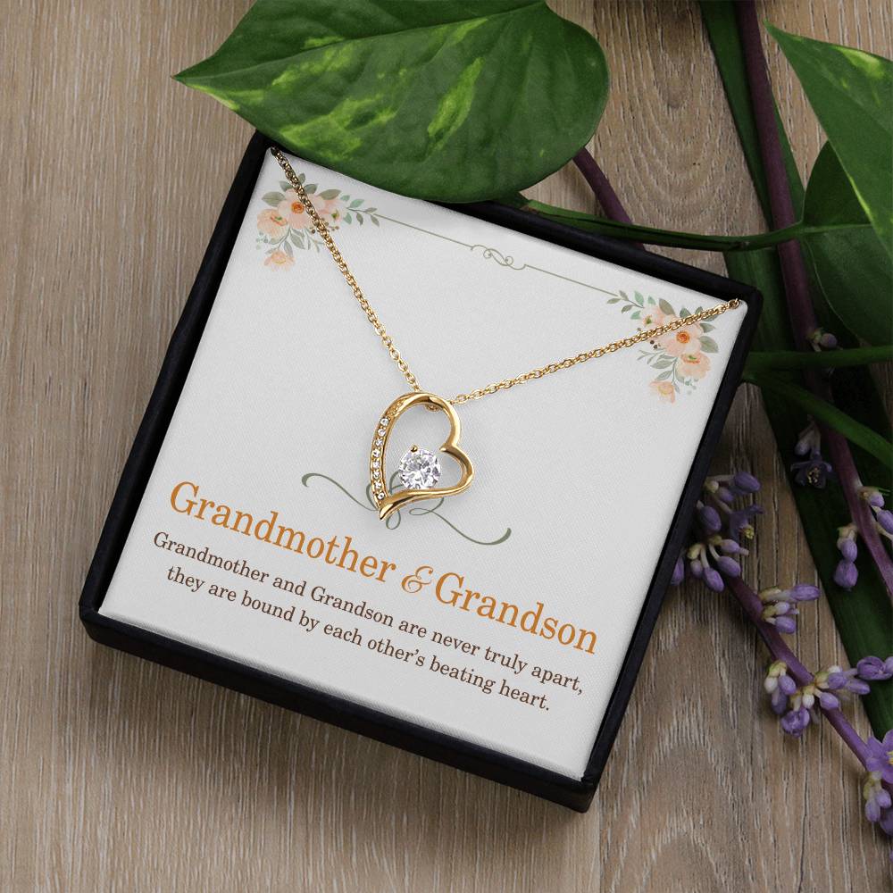 Grandma Christmas Gift from Grandson Grandmother Grandson Necklace Grandmother and Grandson are Never Truly Apart Grandma Birthday Gift
