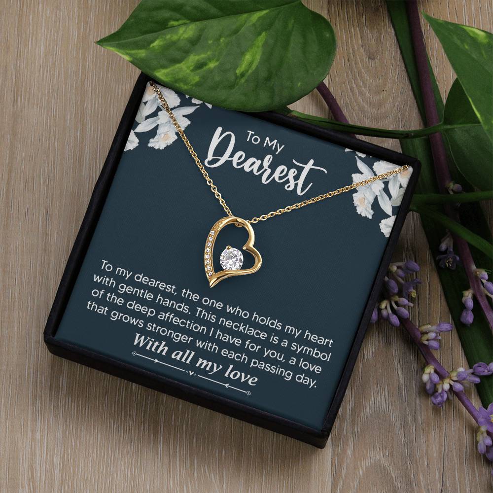 To My Dearest Necklace for Wife, Girlfriend Gift for Anniversary Gift for Christmas Gift for Partner