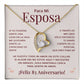 Regalo 83 Aniversario para Esposa - Collar Amor Eterno - To My Wife Necklace in Spanish