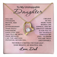 Load image into Gallery viewer, To My Unstoppable Daughter Necklace from Dad - Christmas Gifts for Daughter from Father
