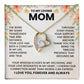 To My Loving Mom Forever Love Necklace – Heartfelt Gift for Mom with Message Card, 14K White Gold