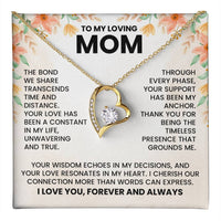 Load image into Gallery viewer, To My Loving Mom Forever Love Necklace – Heartfelt Gift for Mom with Message Card, 14K White Gold
