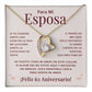 Regalo 62 Aniversario para Esposa - Collar Amor Eterno - To My Wife Necklace in Spanish