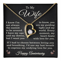 Load image into Gallery viewer, To My Wife Necklace, Anniversary Gift for Wife with Heartfelt Message Card
