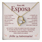 Regalo 34 Aniversario para Esposa - Collar Amor Eterno - To My Wife Necklace in Spanish