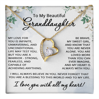 Load image into Gallery viewer, To My Granddaughter Necklace from Grandma and Grandpa - Granddaughter Gift for Christmas Birthday
