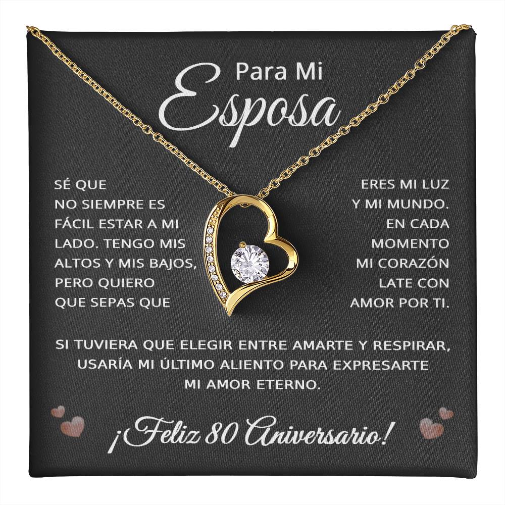 80 Anos de Aniversario Para Mi Esposa - 80 Year Aniversario Gift for Her