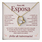 Regalo 98 Aniversario para Esposa - Collar Amor Eterno - To My Wife Necklace in Spanish