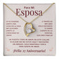 Regalo 27 Aniversario para Esposa - Collar Amor Eterno - To My Wife Necklace in Spanish