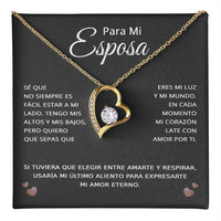 Load image into Gallery viewer, A Mi Esposa Collar Corazón Para Siempre - Regalo Para Esposa De Esposo - Heart Necklace Gift For Her
