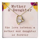 Mother and Daughter Forever Love Necklace, The Love Between a Mother and Daughter is Forever, Gift with Message Card