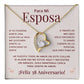 Regalo 38 Aniversario para Esposa - Collar Amor Eterno - To My Wife Necklace in Spanish