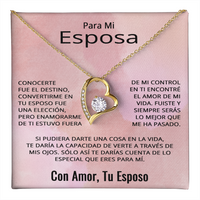 Load image into Gallery viewer, Para Mi Esposa En Espanol Novia Pareja Amor Aniversario Cumpleaños Celebración Collar Pendiente
