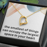 Load image into Gallery viewer, New Mom Necklace – Expecting Mom Gift for Mother’s Day or Christmas – The Smallest Things Fill the Biggest Space in Your Heart ShineOn Fulfillment
