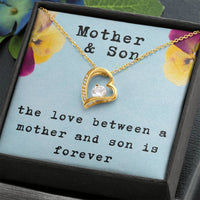Load image into Gallery viewer, Mother and Son Forever Love Necklace, Gift for Mom from Son with Heartfelt Message Card ShineOn Fulfillment
