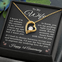 Load image into Gallery viewer, 1st Anniversary Gift for Wife – Necklace with Heartfelt Message Card
