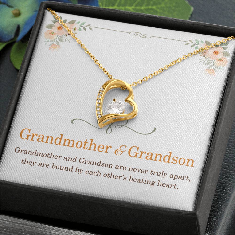 Grandma Christmas Gift from Grandson Grandmother Grandson Necklace Grandmother and Grandson are Never Truly Apart Grandma Birthday Gift