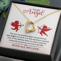 Load image into Gallery viewer, To My Angel Necklace - Valentines Day Jewelry with Cupid - Wedding Anniversary Jewelry for Wife Christmas Birthday
