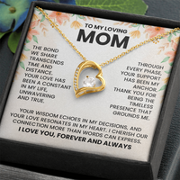 Load image into Gallery viewer, To My Loving Mom Forever Love Necklace – Heartfelt Gift for Mom with Message Card, 14K White Gold
