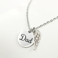 Load image into Gallery viewer, Dad Memorial Necklace for Sister Loss of Father Jewelry A Piece Heart in Heaven Necklace Dad Bereavement Gift for Daughter
