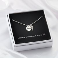 Load image into Gallery viewer, Dad Memorial Necklace for Sister Loss of Father Jewelry A Piece Heart in Heaven Necklace Dad Bereavement Gift for Daughter
