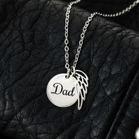 Load image into Gallery viewer, Dad Memorial Necklace for Sister Bereavement Gift for Daughter Angel Wing Dad Necklace In Memory of Dad Jewelry

