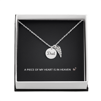 Load image into Gallery viewer, Dad Memorial Necklace for Sister Loss of Father Jewelry A Piece Heart in Heaven Necklace Dad Bereavement Gift for Daughter
