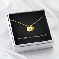 Load image into Gallery viewer, Dad Memorial Necklace for Sister Loss of Father Jewelry A Piece Heart in Heaven Necklace Dad Bereavement Gift for Daughter
