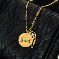 Load image into Gallery viewer, Dad Memorial Necklace for Sister Bereavement Gift for Daughter Angel Wing Dad Necklace In Memory of Dad Jewelry
