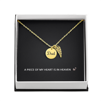 Load image into Gallery viewer, Dad Memorial Necklace for Sister Loss of Father Jewelry A Piece Heart in Heaven Necklace Dad Bereavement Gift for Daughter
