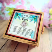 Load image into Gallery viewer, To My Mom Necklace with Message Card – Luxury Gift Box with Preserved Red Rose

